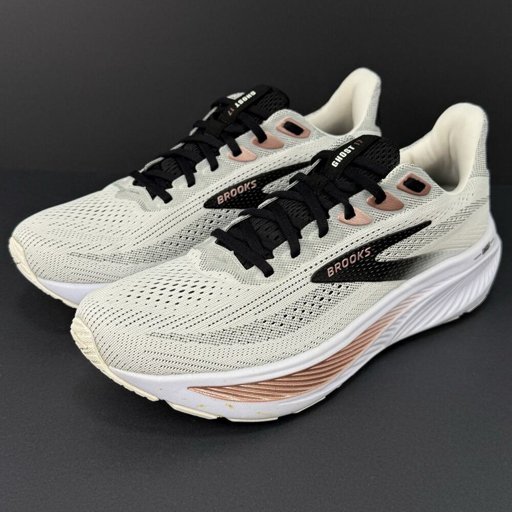 Brooks Ghost 17 Women’s Size 11 White Rose Gold 1204311B105 Running Shoes